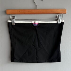 EDIKTED Black Tube Top with White Trim